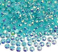 Vista 8 de 1500 diamantes de imitación de resina de 0.197 pulgadas (0.197 in), redondos, con parte trasera plana, diamantes de imitación de resina