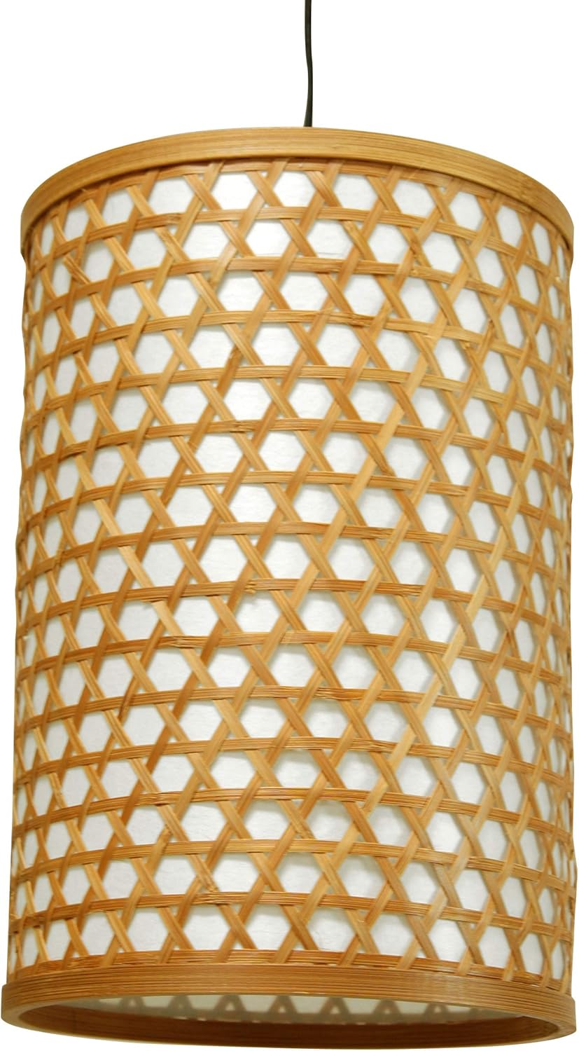 Red Lantern 20" Taka Japanese Bamboo Hanging Lantern