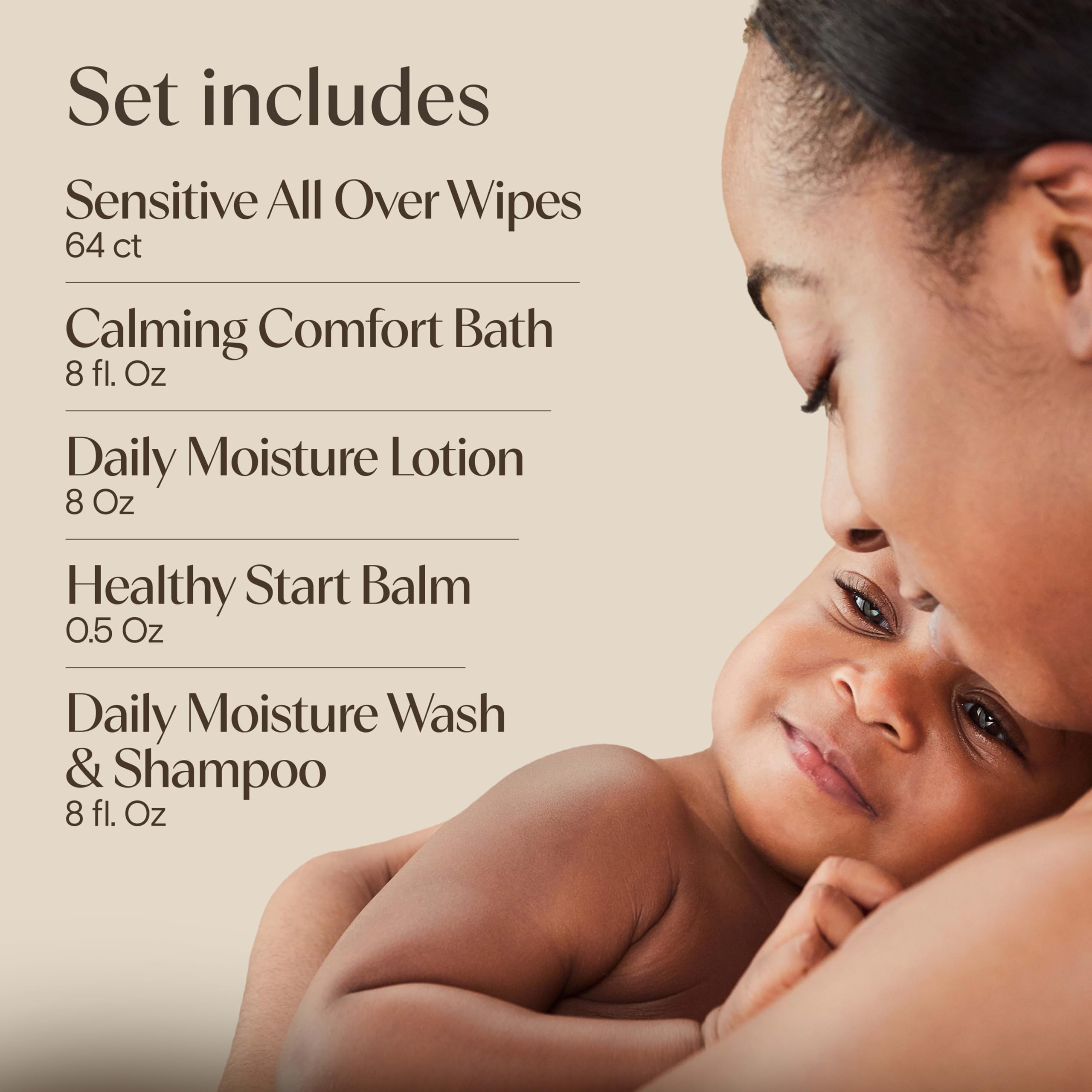 Aveeno Baby Welcome Little One Gift Set, Baby Essentials Set, 5 Items | Daily Moisture Baby Body Wash and Shampoo, Calming Comfort Bath, Sensitive All Over Wipes, Moisturizing Lotion, Baby Balm