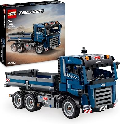 LEGO Technic Kipplaster Spielzeug mit Lenkung und beweglicher Kippmulde – blaues Baufahrzeug – Geschenkidee zum Geburtstag oder für die Feiertage – Bauset für Jungen und Mädchen ab 9 Jahren 42203