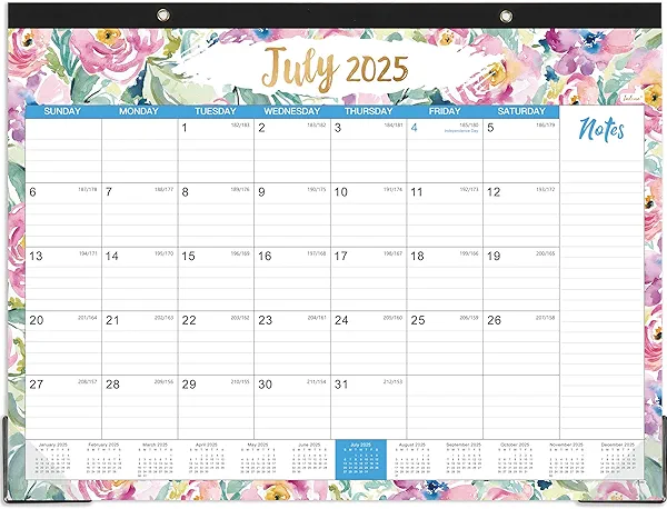 2025-2026 Desk Calendar - Jul 2025 - Dec 2026, 18 Months Large Monthly Desk Calendar, 22" x 17", Desk Pad, Large Ruled Blocks, To-do List & Notes, Best Desk/Wall Calendar for Planning and Organizing