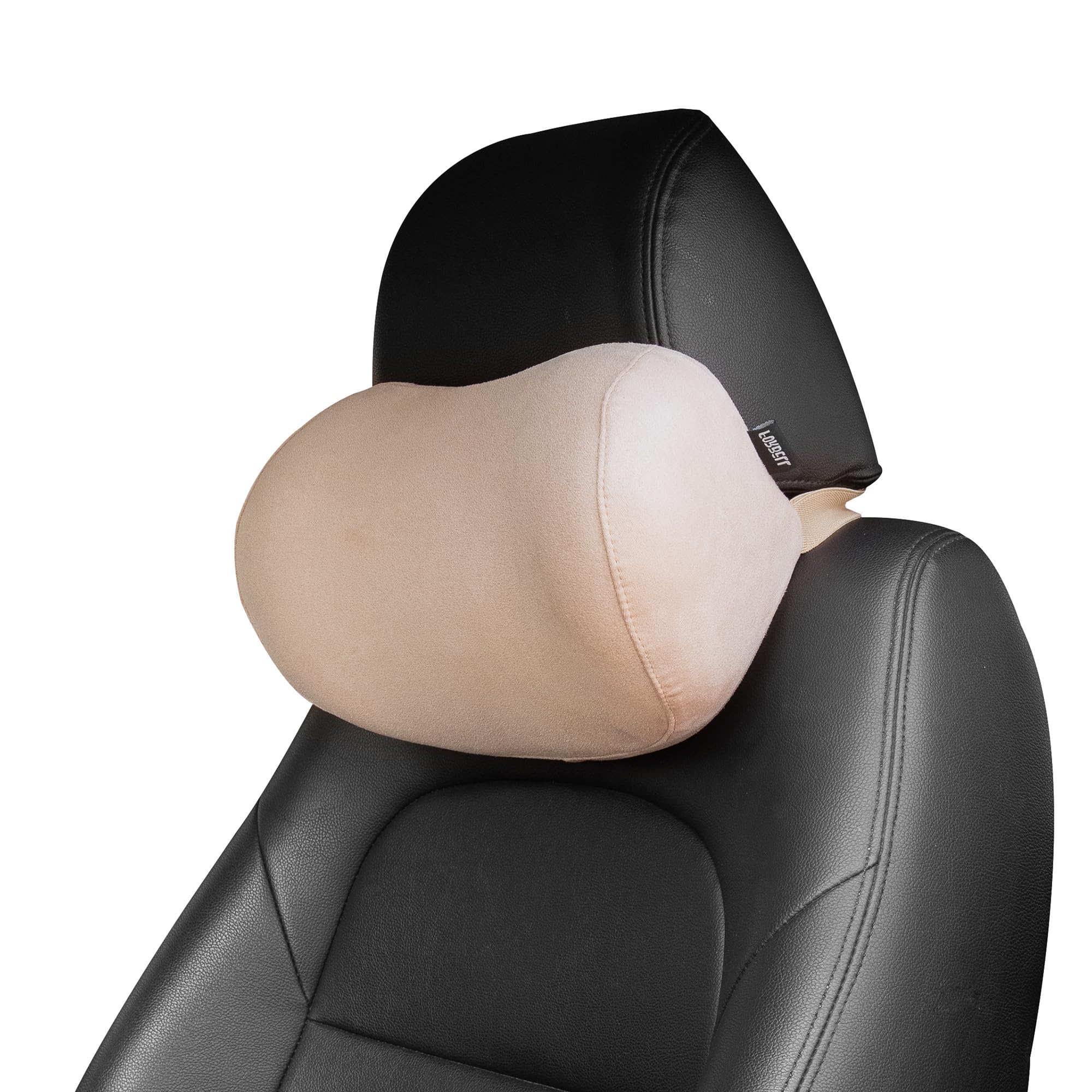 Auto Nackenkissen Ergonomisches Memory Foam Nackenstütze Auto Kissen für Kopfstütze, Weiches Auto Nackenkissen Kopfstütze für Komfort und Entlastung beim Fahren (1, Beige)