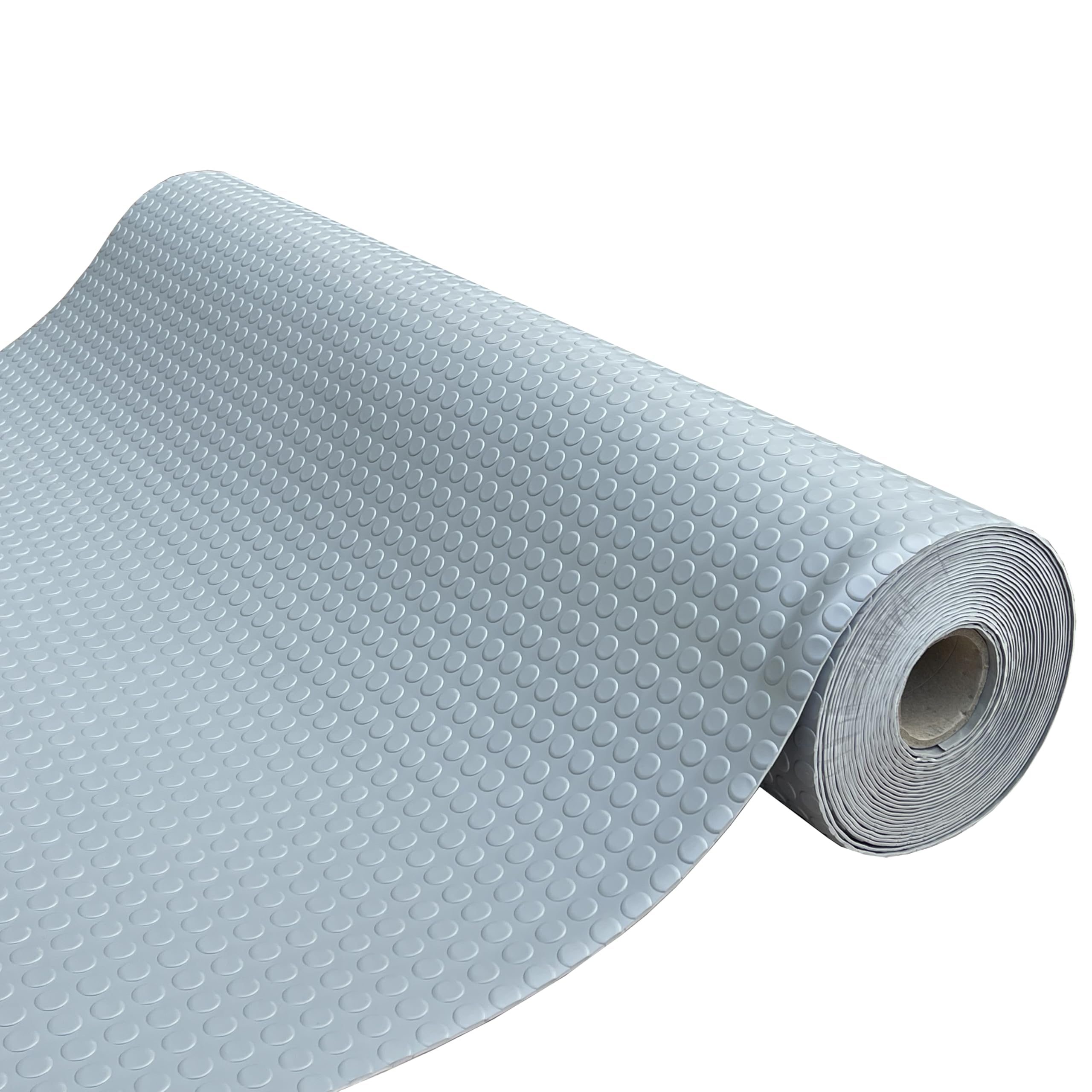 Shield Autocare © Heavy Duty Commerical Grade PVC Vinyl Floor Matting Garage Industrial Coin Penny Pattern Black | Blue | Light Grey | Dark Grey | 1.3m Width | 3mm Thick (Light Grey, 8.5m x 1.3m)