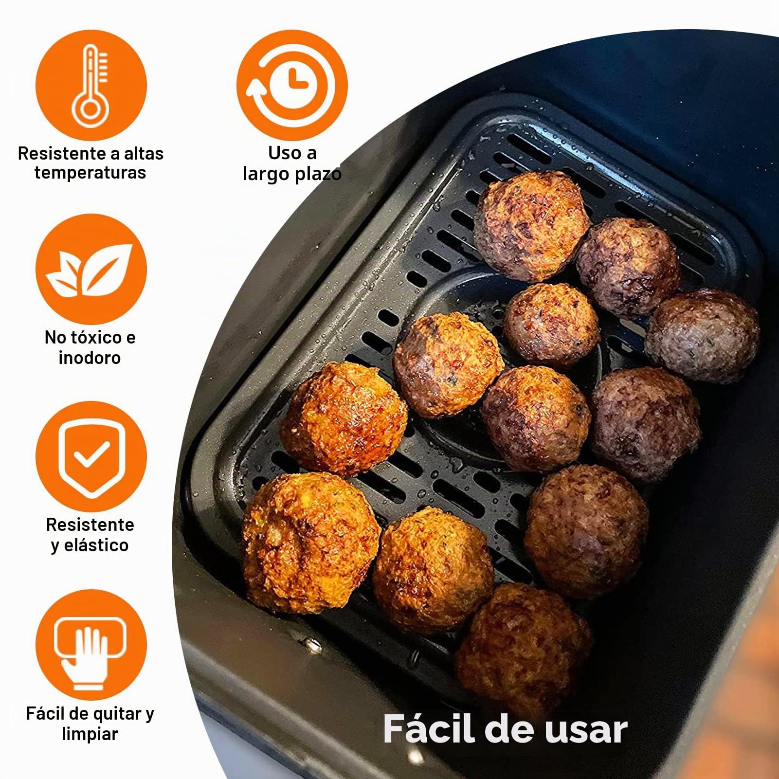 Bandeja de freidora de aire para freidora de aire ninja, 2 paquetes de accesorios de bandeja de freidora de aire reemplazable, adecuado para freidora de aire Ninja Foodi AF300EU 6 in 1 7.6L