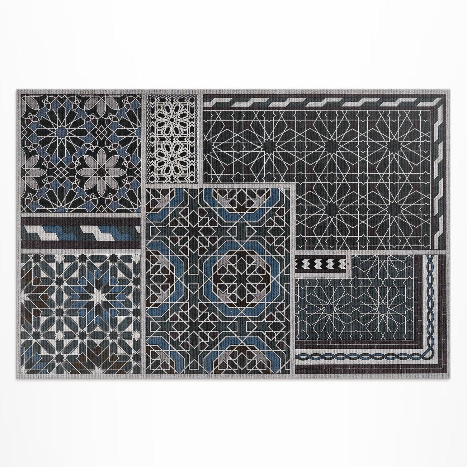 Tapis extérieur PVC imperméable anti-décoloration 80x120 cm pour porche