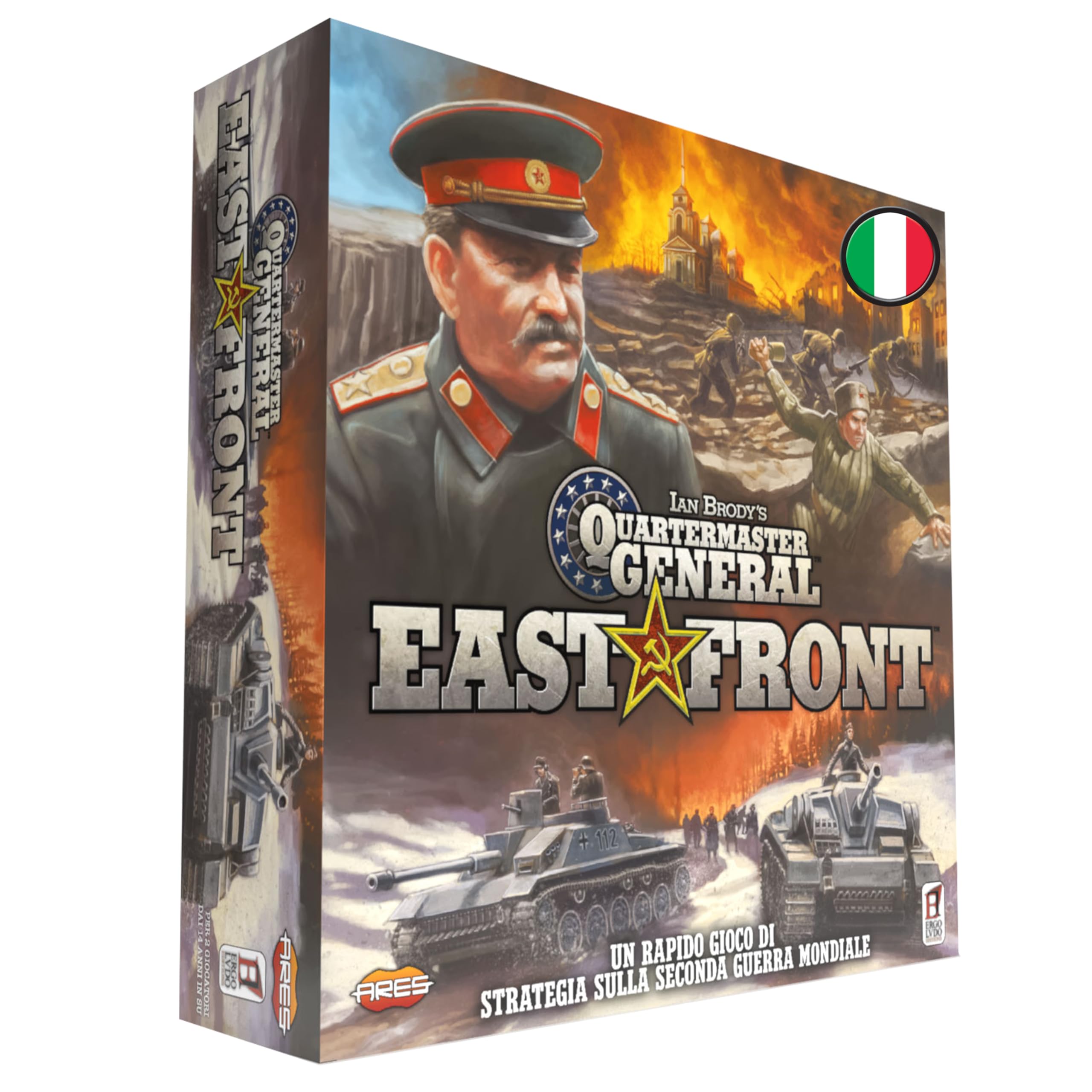 Asmodee - Quartermaster East Front, Gioco da Tavolo di Strategia per 2 Giocatori, 14+ Anni, Edizione in Italiano