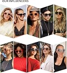 SOJOS Vintage Lunettes de soleil carrées surdimensionnées pour les femmes,Retro femmes de luxe grandes lunettes de soleil UV400 Protection SJ2194 DANA