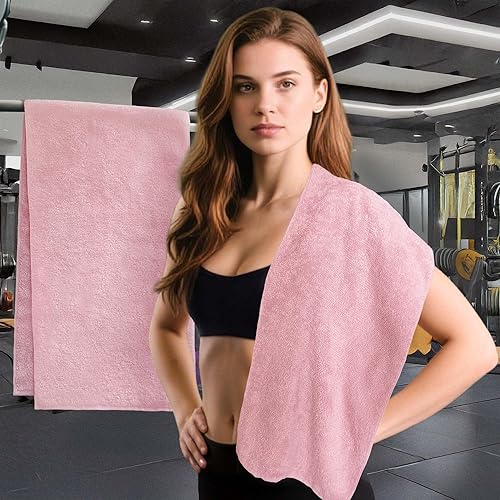 Miniatura 14 de Toallas de entrenamiento para gimnasio (2 piezas, 14 x 31 pulgadas), 100% algodón, transpirable, suave y absorbente, toalla deportiva para yoga,