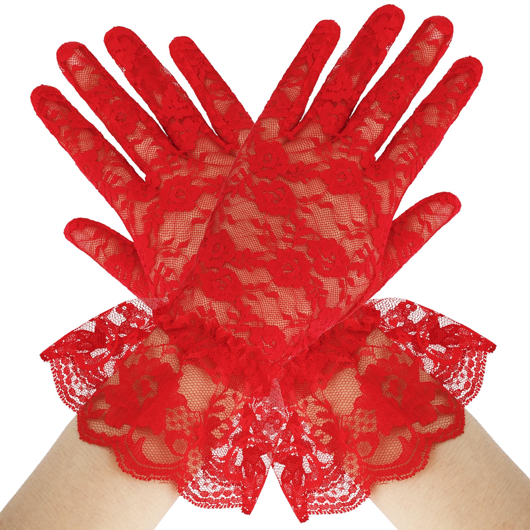 Lace Gloves Women Halloween Gloves Formal Glove for Evening Wedding Opera