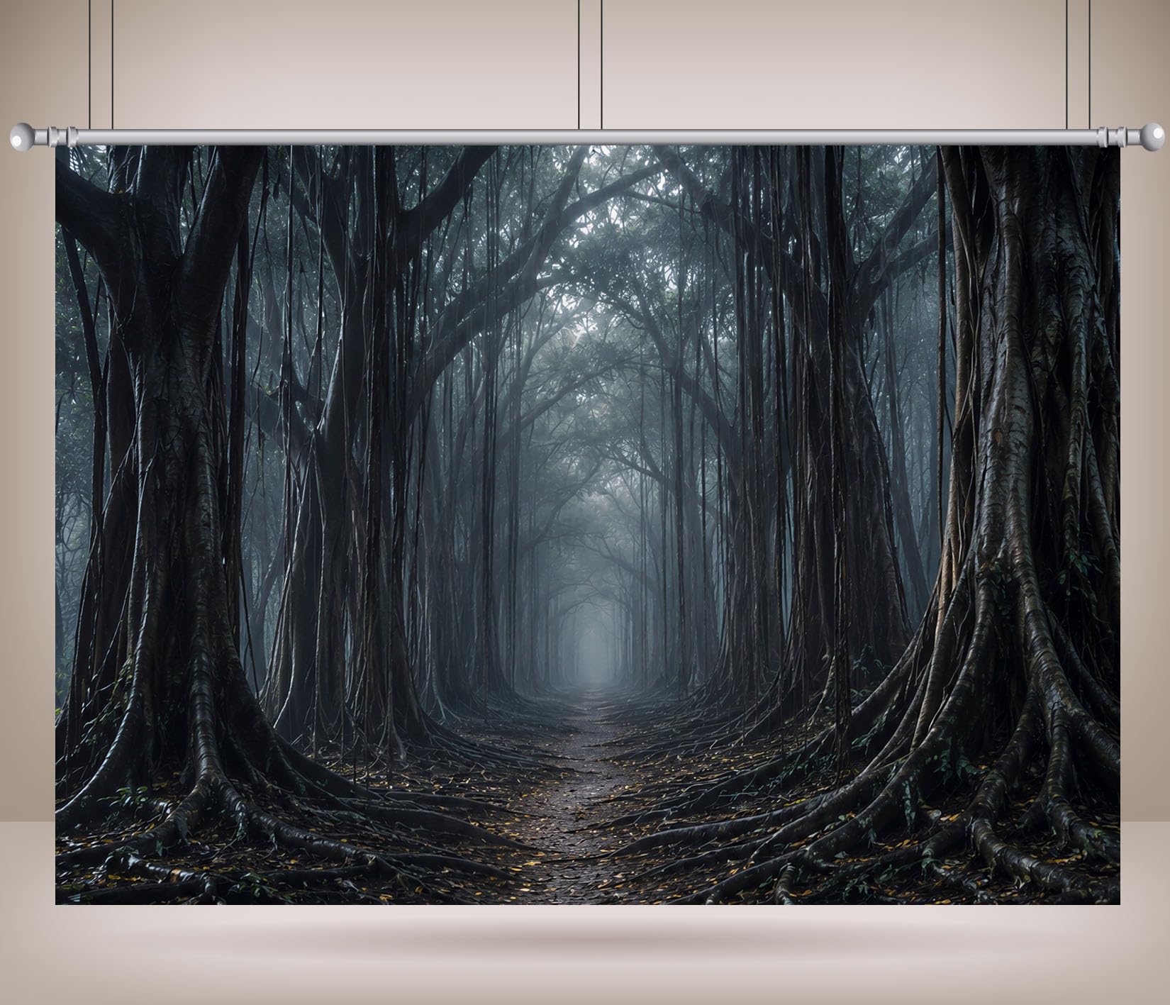 10x6.5FT (3x2m) Sentiero Nebbioso Grandi Alberi Sfondo Fotografico