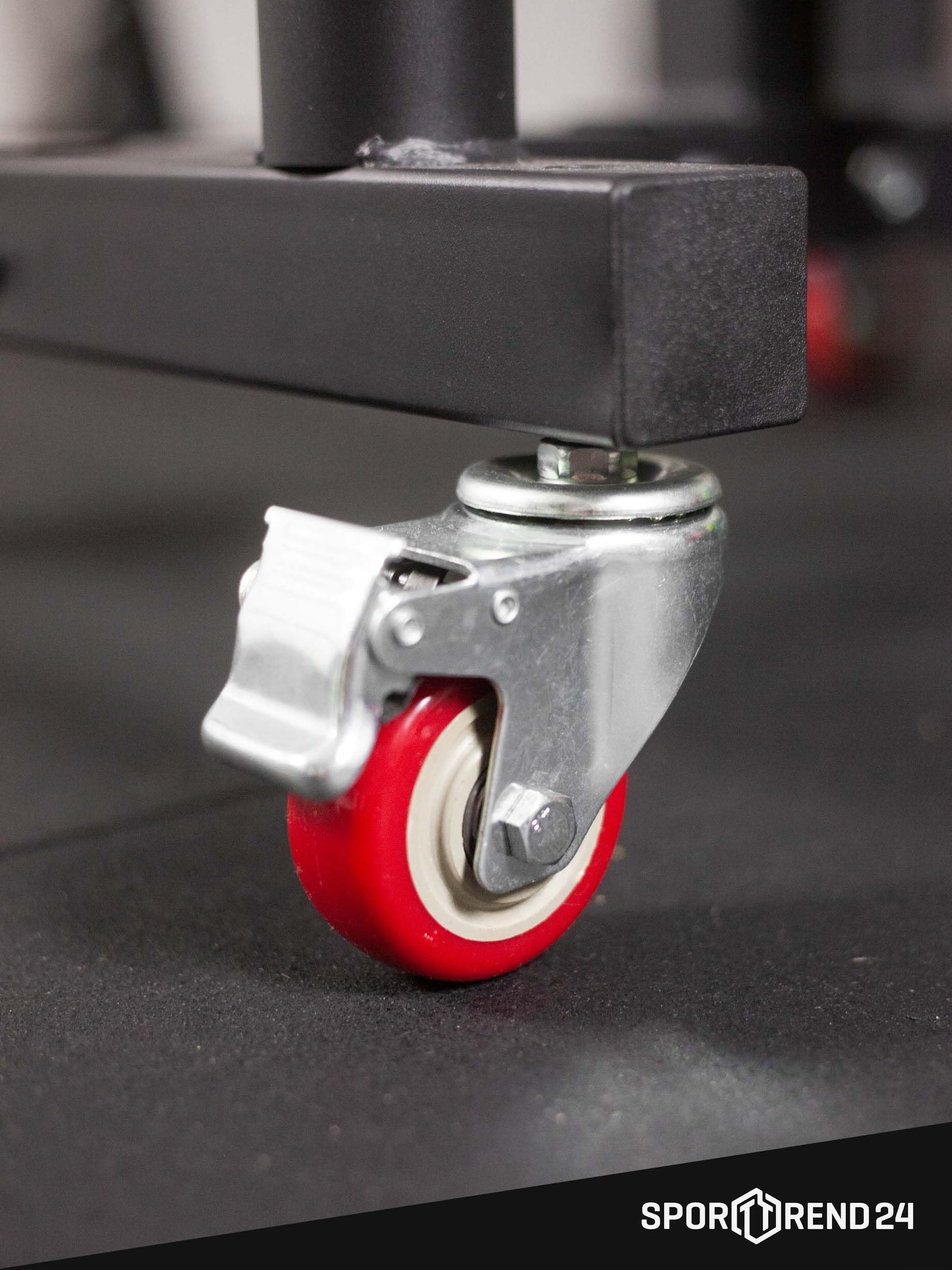 Sporttrend 24® Bumper Plate Rack auf Rollen bis 400kg mit 50mm Scheibenaufnahme | Hantelscheibenständer Scheibenständer Hantelständer Gewichtscheibenständer Gewichtsscheibenständer für Bumper Plates