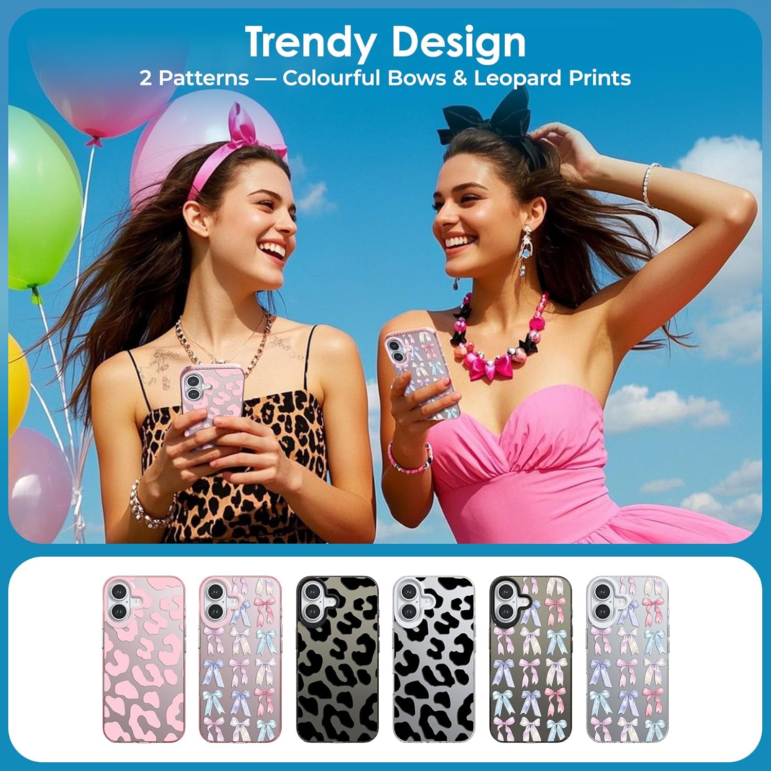 ZCDAYE Case for iPhone 16 Plus,Cute Shiny Stylish Girly Trendy Aesthetic Pattern for Girls Women iPhone 16 Plus Case,Pink Leopard - Image 3