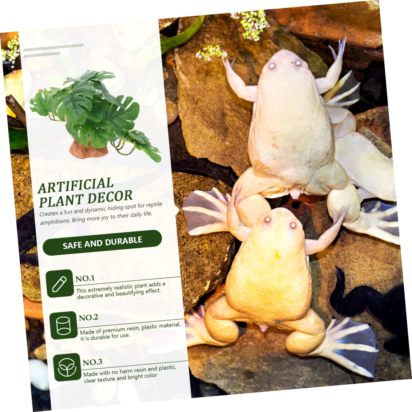 DOITOOL 3piezas Artificial De para Terrario Decoración De Paisaje Natural Simulación De Flora para Caja De Reptiles Accesorio Lifelike para y Anfibios