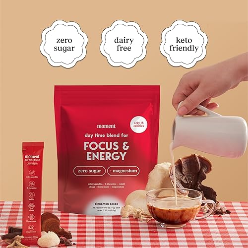 Miniatura 4 de Bebida diaria de hongos adaptógenos de cacao sin azúcar por momento alternativa al café con Ashwagandha, Chaga, melena de león y L-teanina (15