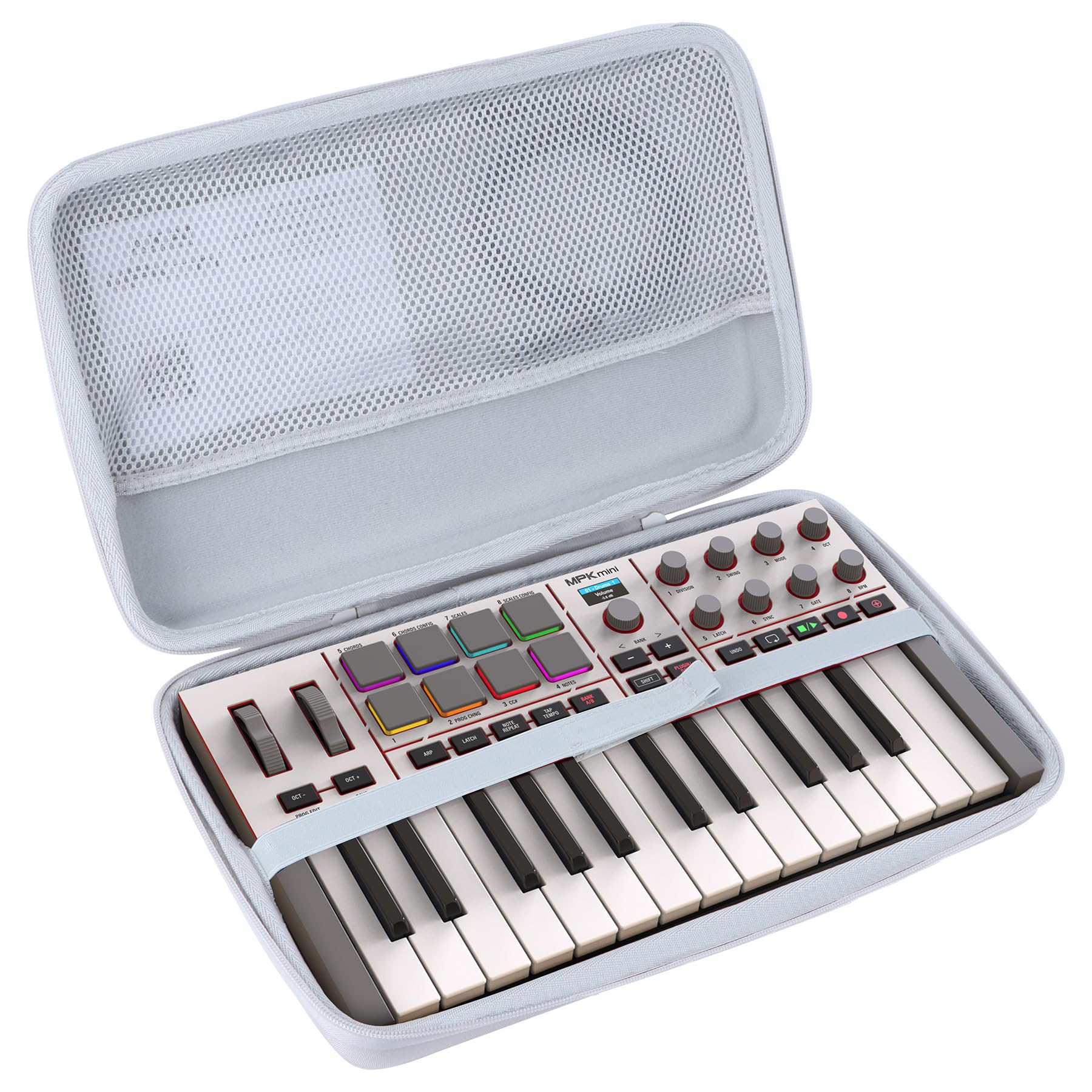 Lebakort Duro Caja Estuche Funda para Akai Professional MPK Mini IV Teclado Controlador MIDI USB-C (Grau)