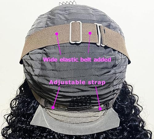 Miniatura 6 de ULEPXA Pelucas de cabello humano ondulado profundo con encaje frontal, sin pegamento, 13 x 4 pulgadas, con cierre de encaje transparente HD para