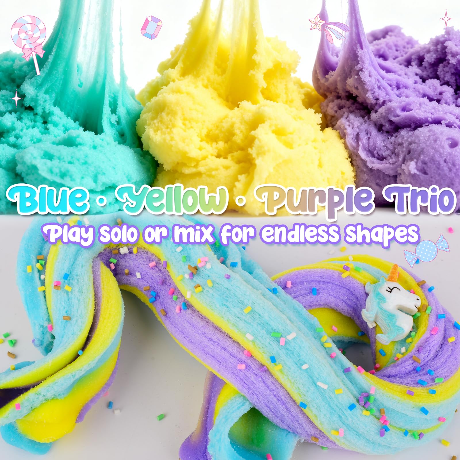 Eenhoorn Wolk Slijm 200g, Geurende Slijm Kit, Speelgoed Kinderen Schattige Preppy Spullen Meisjes Jongens 4-12 Jaar, Verjaardagscadeaus Tienermeisjes, Feestartikelen Schoencadeautjes