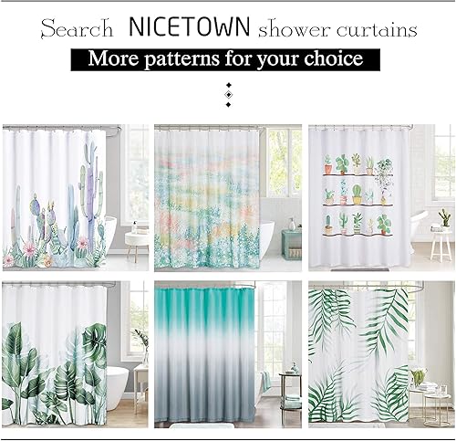 Miniatura 8 de NICETOWN - Juego de tapetes de baño, felpilla extragruesa, a rayas, alfombras de baño antideslizantes de felpa suave, tapetes de interior para