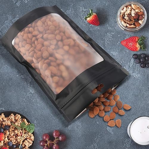 Miniatura 5 de Paquete de 100 bolsas sin olor a prueba de olores, bolsas de Mylar resellables de 5 x 7 pulgadas con bolsa de aluminio transparente para ventana,