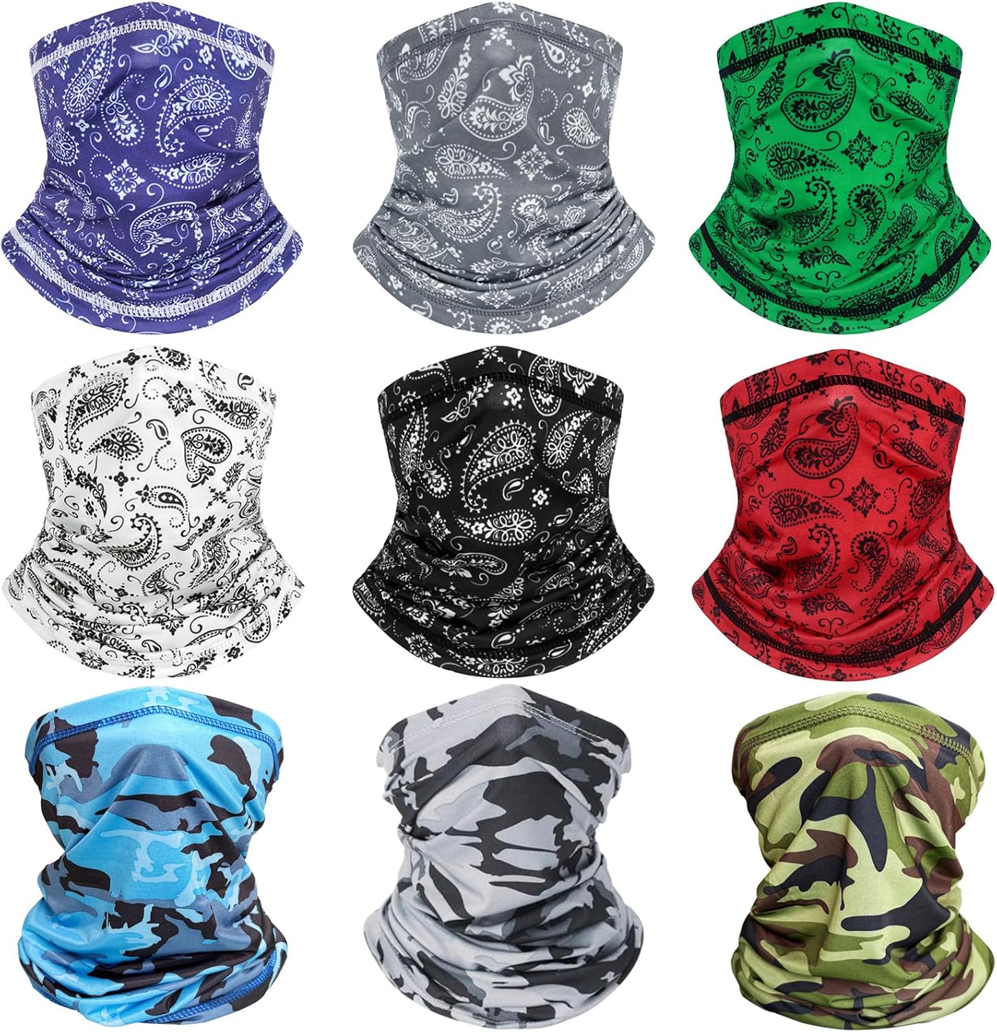 Cooling Neck Gaiter For Men Women UV Face Mask Cover Sun Protection Balaclava Bandana