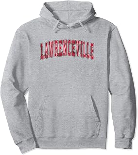 Lawrenceville New Jersey NJ Vintage Athletic Sports Pullover Hoodie