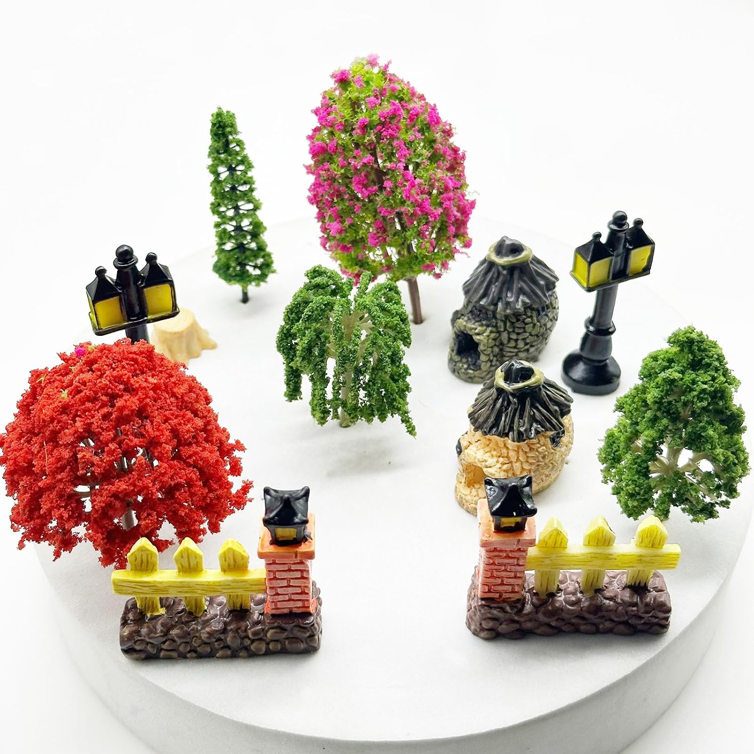 Woohome 30 PCS Fairy House Garden Accessories Mini Garden Accessories Micro Landscape Mini Zen Garden Set for Diorama Project DIY, Mini House Decor