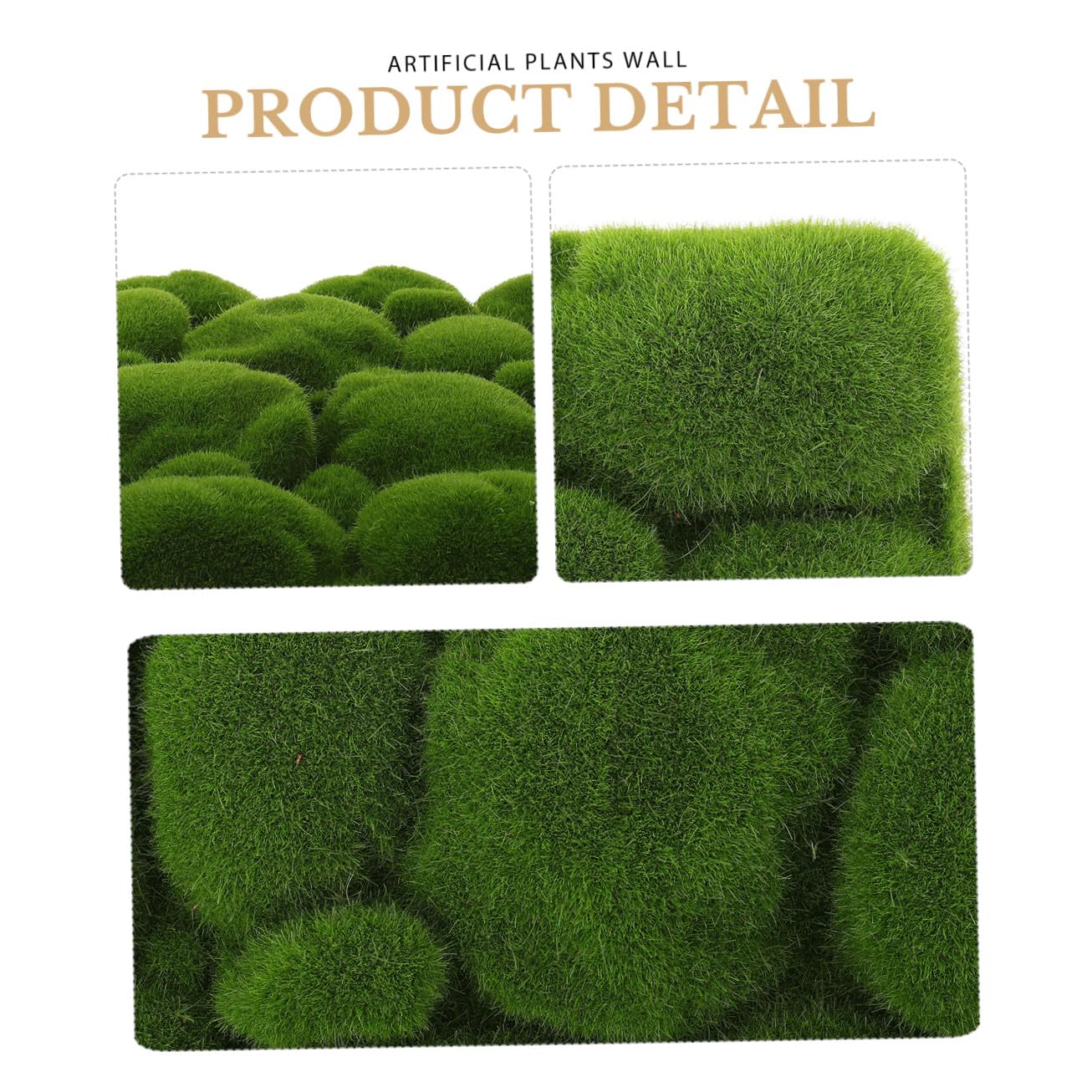 Garneck 4pezzi Flocking Faux Moss Stone Per Decorazione Decorazioni Versatili Per Matrimoni e Artificiali