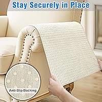 Vista 5 de Fundas para brazos de sofá, fundas impermeables para reposabrazos de sofá, sillón, sofá biplaza, funda para reposacabezas, funda antideslizante