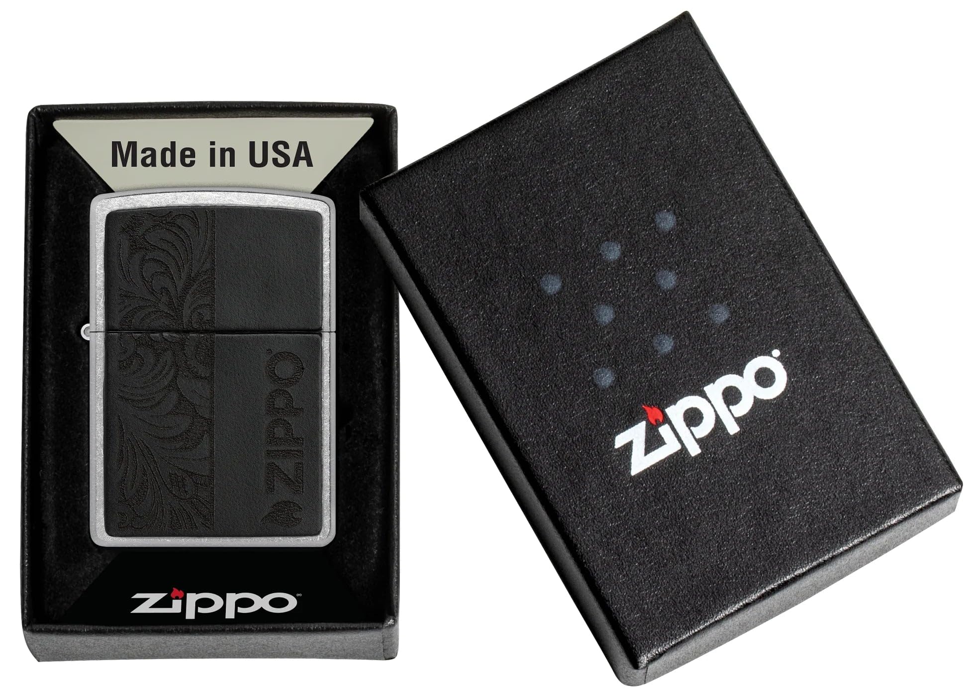 Zippo Accendino Street Chrome Leather Panel 46919 Edizione Limitata Unisex Metallo Argento
