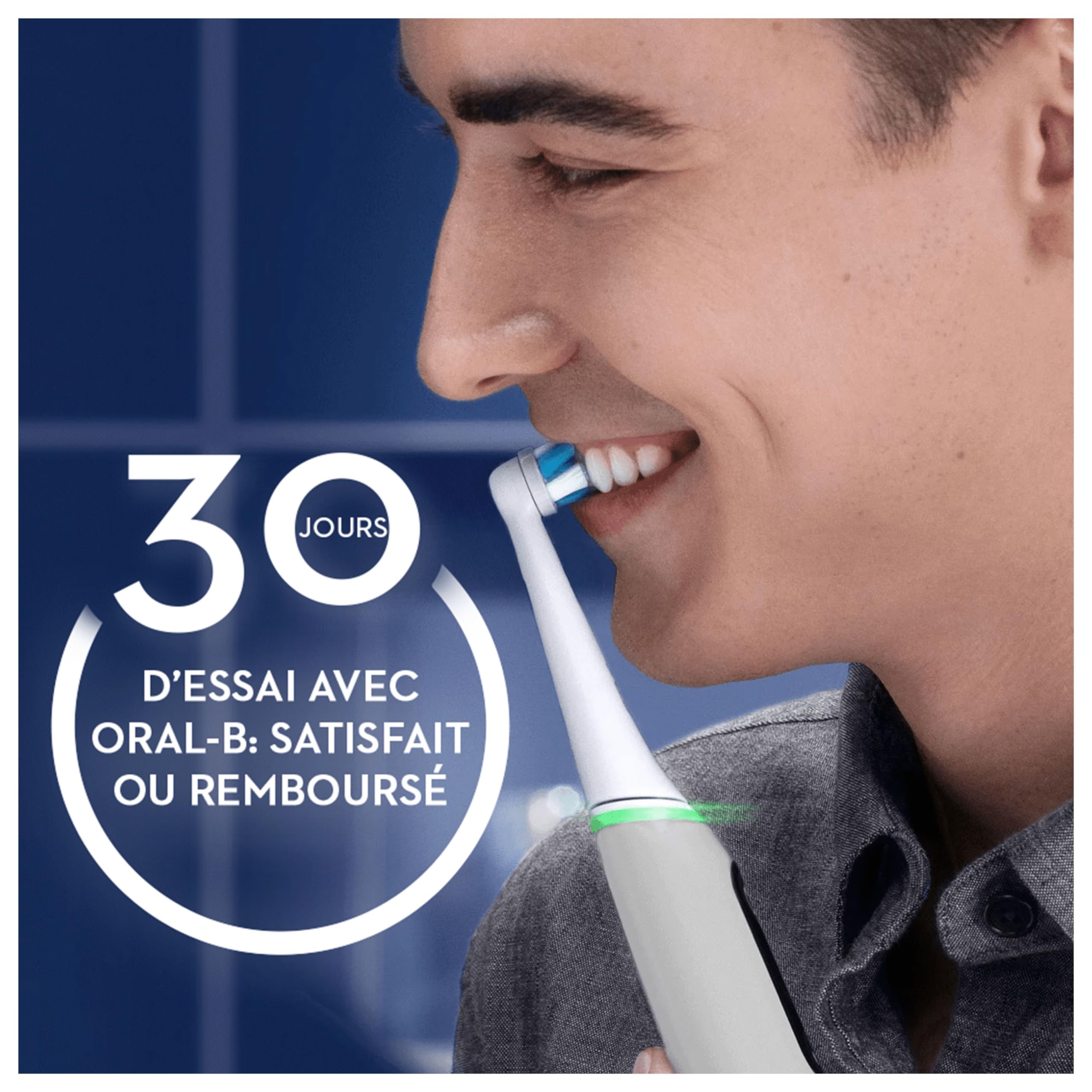 Oral-B iO 6 Brosse à Dents Électrique Grise, 2 Brossettes, 1 Étui de Voyage, 1 Pochette pour Chargeur