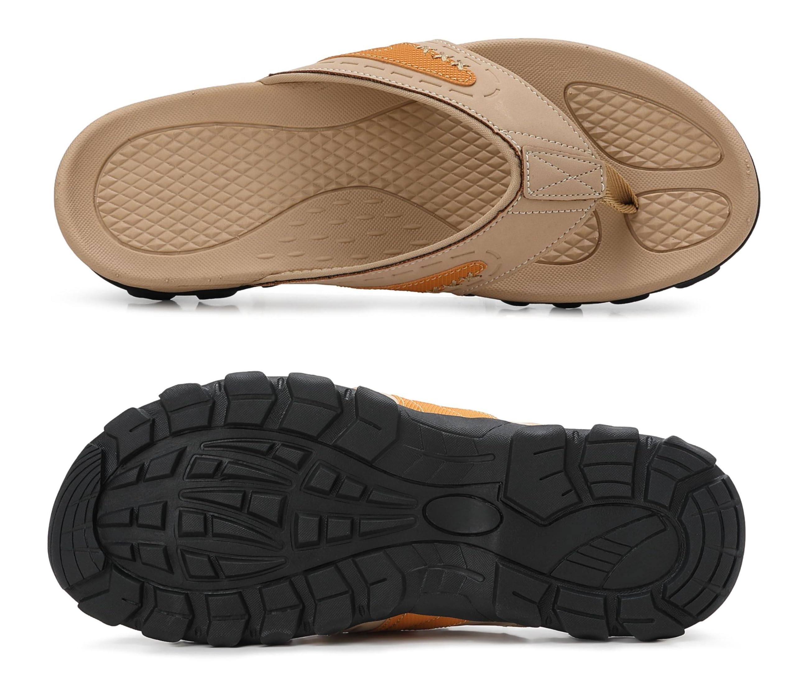 ARRIGO BELLO Tongs Homme Sandales de Sports Été Antidérapante Flip Flops Piscine Chaussures de Support pour l'extérieur, Randonnée Taille 41-46