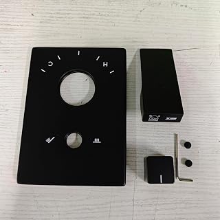 KES Shower System Replacement Handle, Diverter Knob and Cover Plate for Shower Head and Handheld Shower Matte Black, XB-2F-BK