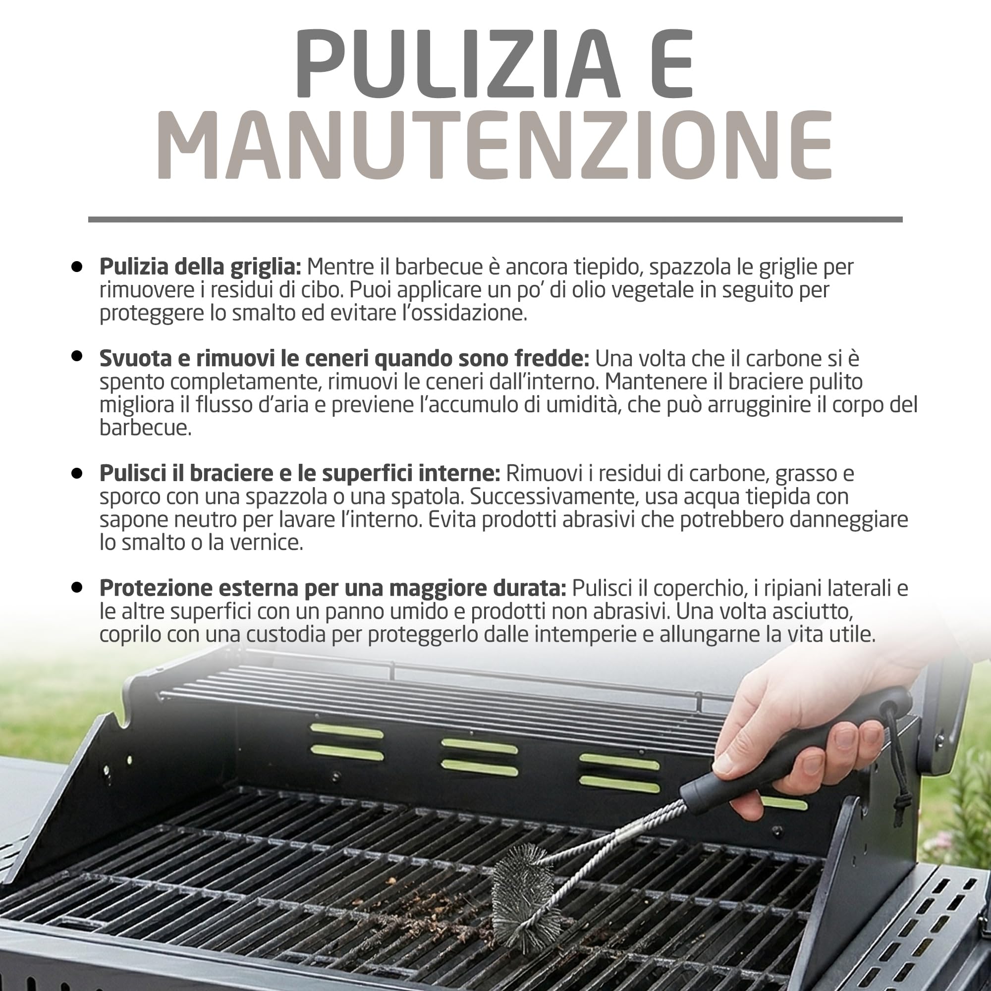 Amig Barbecue a gas IGNIS 3+1 117x55x110 cm Superficie cottura 54x38 cm Griglia ghisa Nero