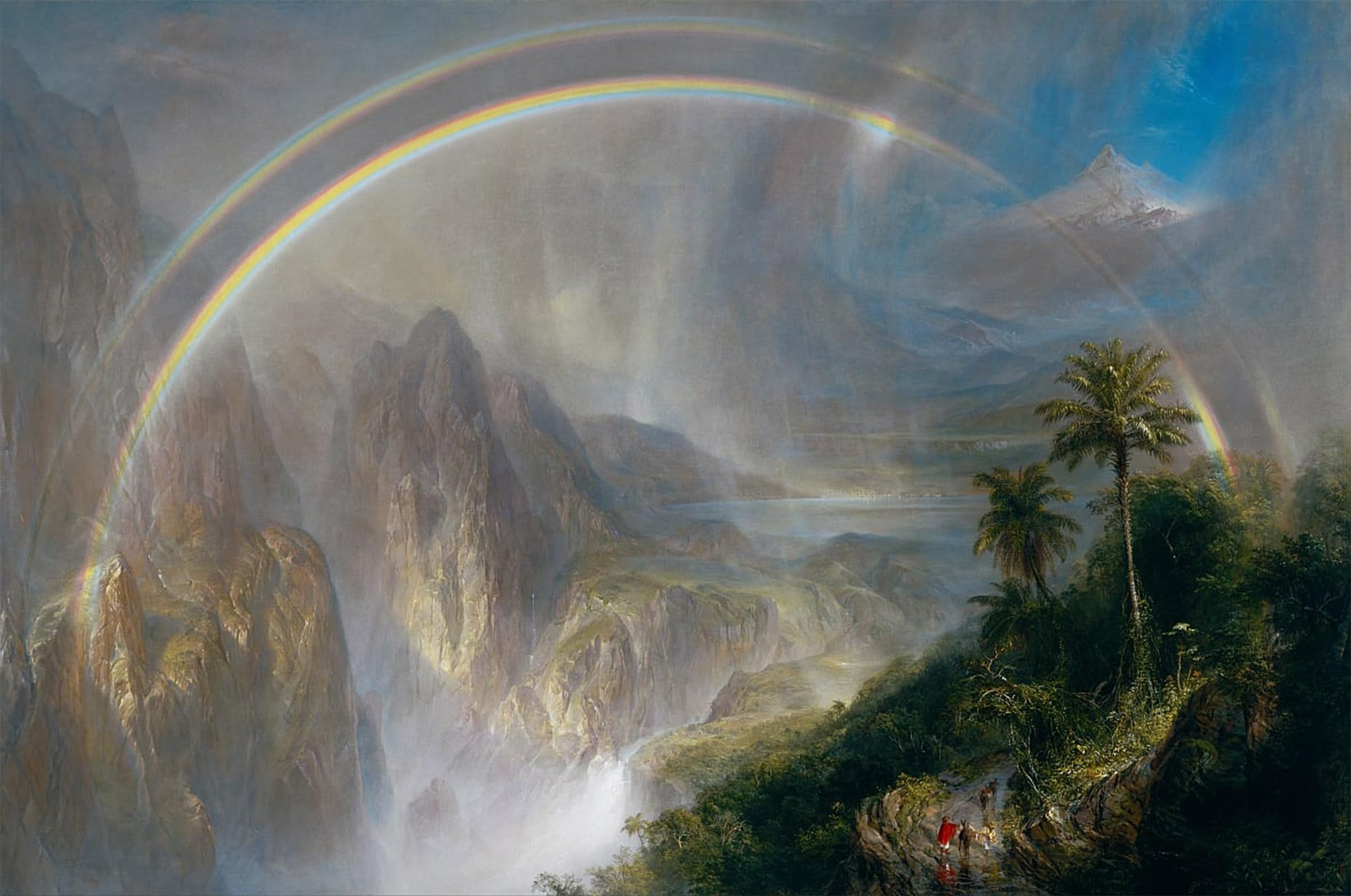 ARTXLXXBN Famous Art Print Poster Vintage Wall Art Rainy Season in the Tropics by Frederic Edwin Church Canvas Art Poster for Home Decor 60x90cm