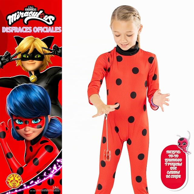 Foto 2 de 7 de Rubies Set Accesorios Ladybug para niñas, Yo-yo con luz y pulsera, Oficial Miraculous Ladybug para Carnaval