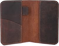 Vista 4 de Funda de cuero para notas de campo, funda para cuaderno para Cahier, funda tipo cartera, (3.5 x 5.5 pulgadas) con ranura para tarjetas/cuaderno