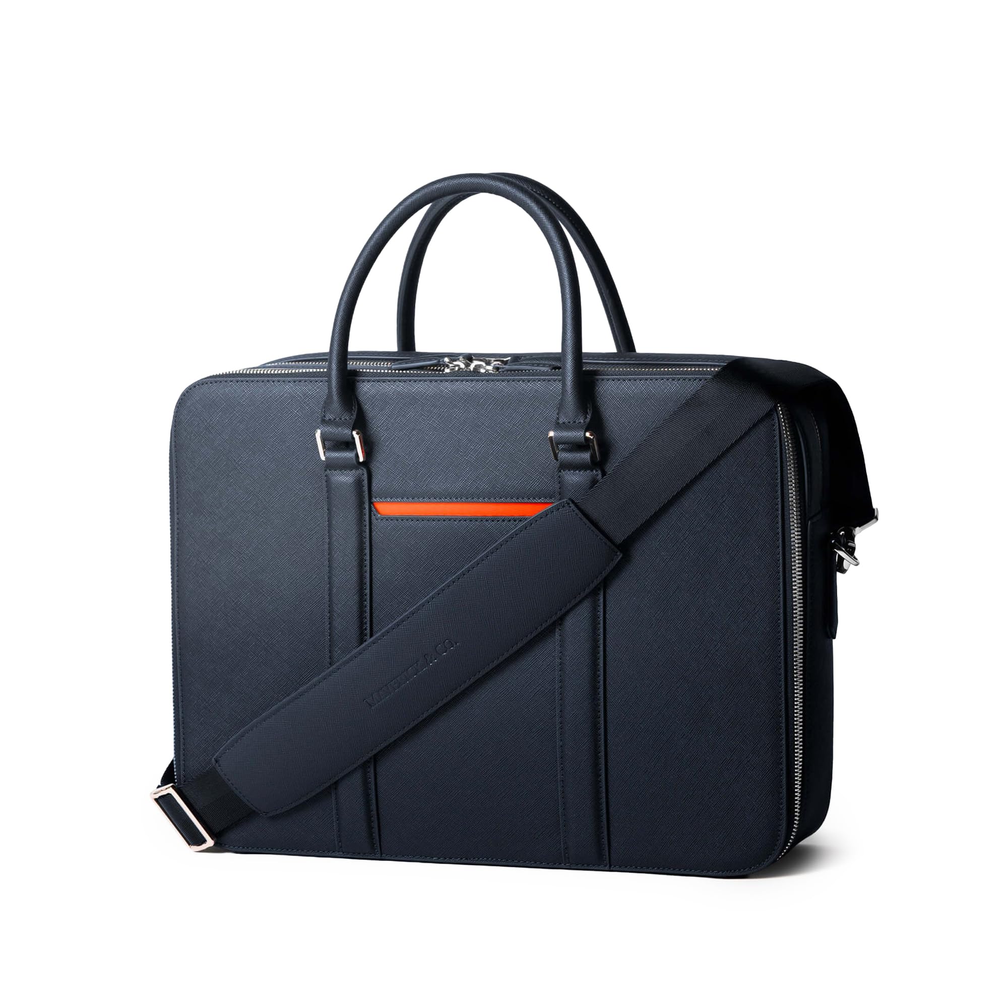 maverick & co. Manhattan Double-Zip Leather Briefcase-picture-13
