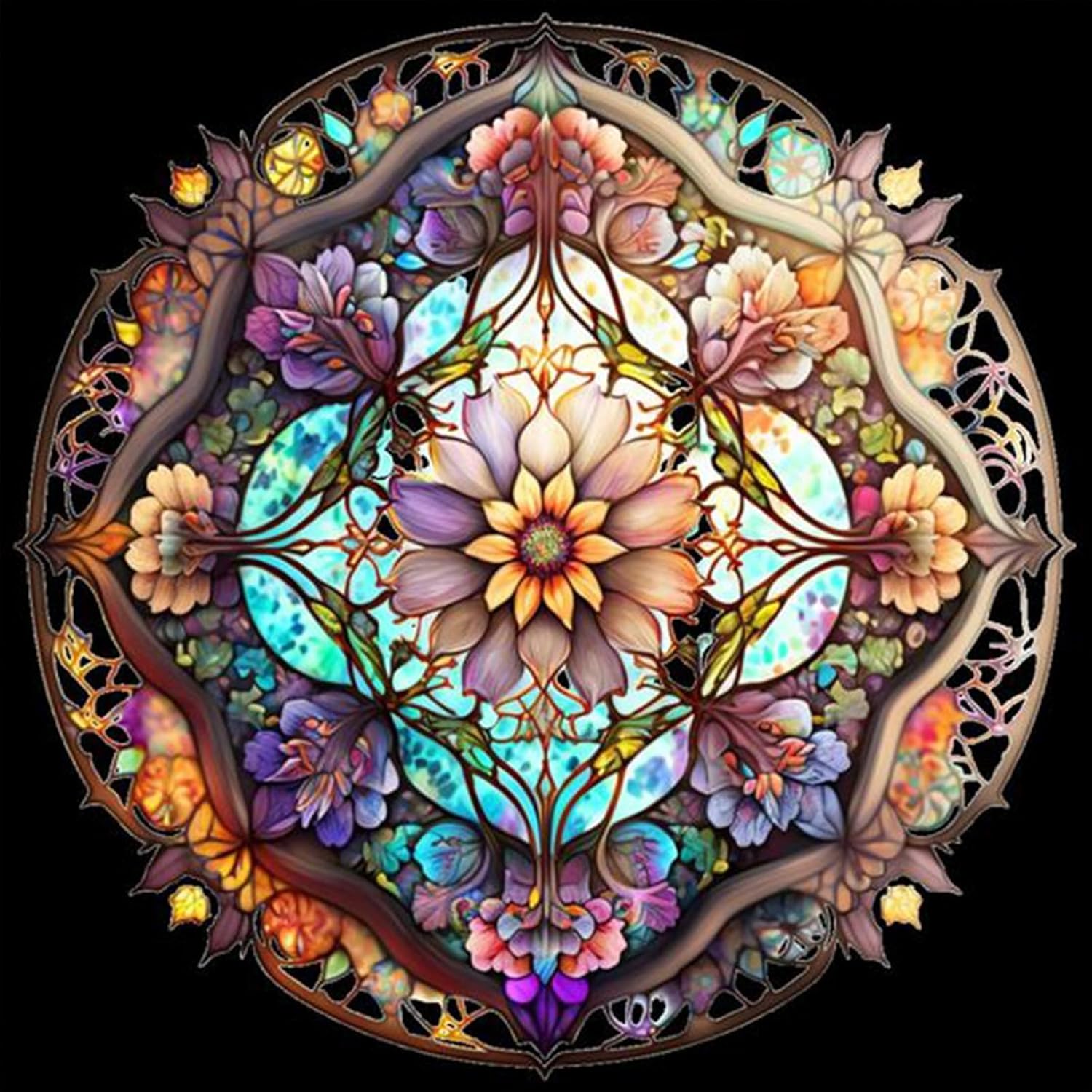KICHANG Diamond Painting Kits,5D DIY Diamond Painting Kits for Adults,Diamond Art Kits for Adults,Round Full Drill Diamond Dots Crafts with Accessories for Home Decor Gift-11.8×11.8in-Mandala KICHANG Diamond Painting Kits,5D DIY Diamond Painting Kits for Adults,Diamond Art Kits for Adults,Round Full Drill Diamond Dots Crafts with Accessories for Home Decor Gift-11.8×11.8in-Mandala
