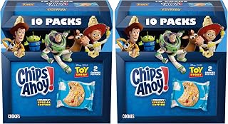 CHIPS AHOY! with Disney and Pixar's Toy Story Crunchy Candy Blasts Fudgy Chocolate Chip Cookies, Special Edition, 10 Snack Packs (2 Cookies Per Pack) (Pack of 2)