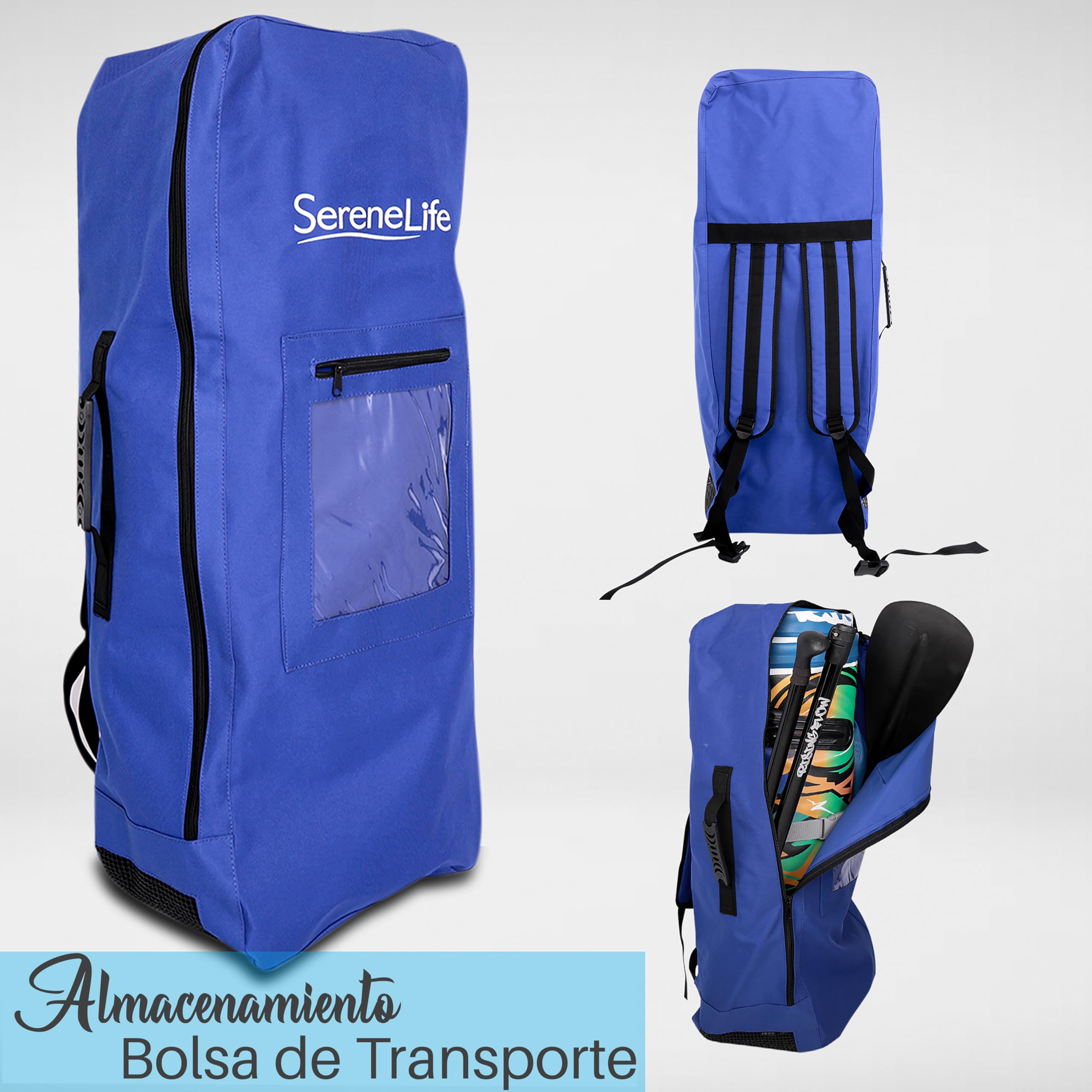 SereneLife Bolsa de Transporte para Tabla de Stand up Paddle, Hinchable, Viaje, Almacenamiento