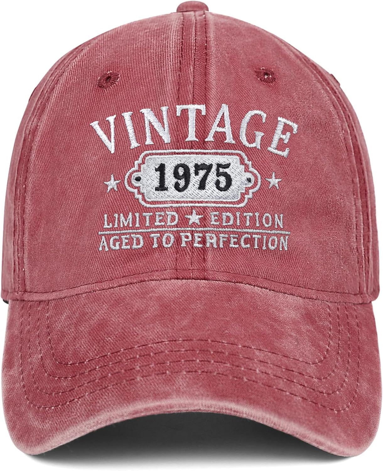 50th Birthday Gifts for Her Him Vintage 1975 Embroidered Black Baseball Cap Women Men