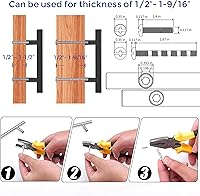 Vista 4 de Ravinte Paquete de 55 tiradores cuadrados de 6 pulgadas de acero inoxidable negro mate para cajones de cocina, manijas de gabinete de 6 pulgadas