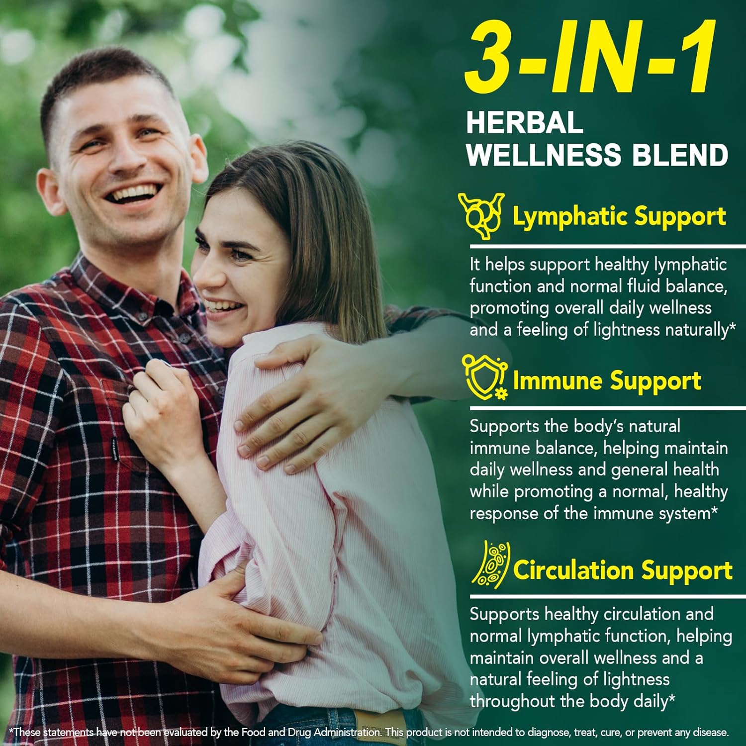 2 Pack Lymphatic Drainage Supplements-Echinacea, Dandelion, Burdock Root|21-In-1 Botanical Complex for Lymph System, Balance, Cleanse, Overall Vitality, Less Bloating|Safe & Clean Formula