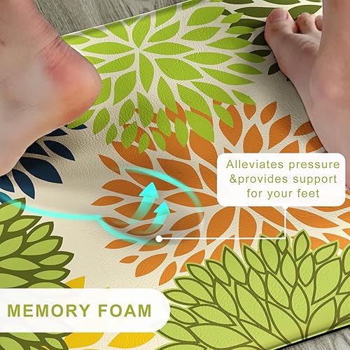 Miniatura 75 de Juego de 2 tapetes de cocina acolchados antifatiga, impermeables, antideslizantes, tapete de espuma viscoelástica, tapete cómodo para fregadero