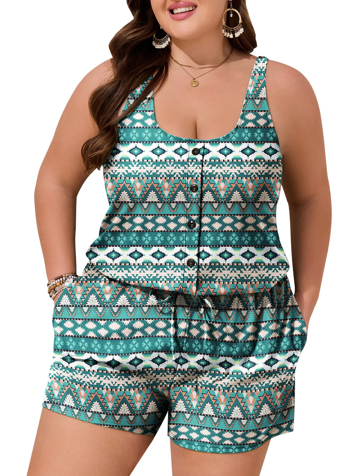 Summer Mae Plus Size Swim Romper for Women One Piece 2026 Modest Swimsuit