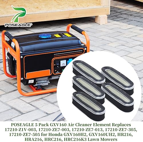 Miniatura 2 de Paquete de 5 filtros de aire GXV160 con prefiltro que reemplaza a Honda 17210-Z1V-003 17210-ZE7-013 17210-ZE7-003 17210-ZE7-505 para Honda GXV140