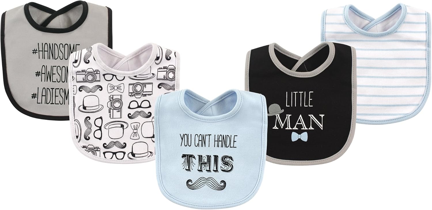 Hudson Baby Unisex Baby Cotton Bibs, Daisy, One Size: Baby