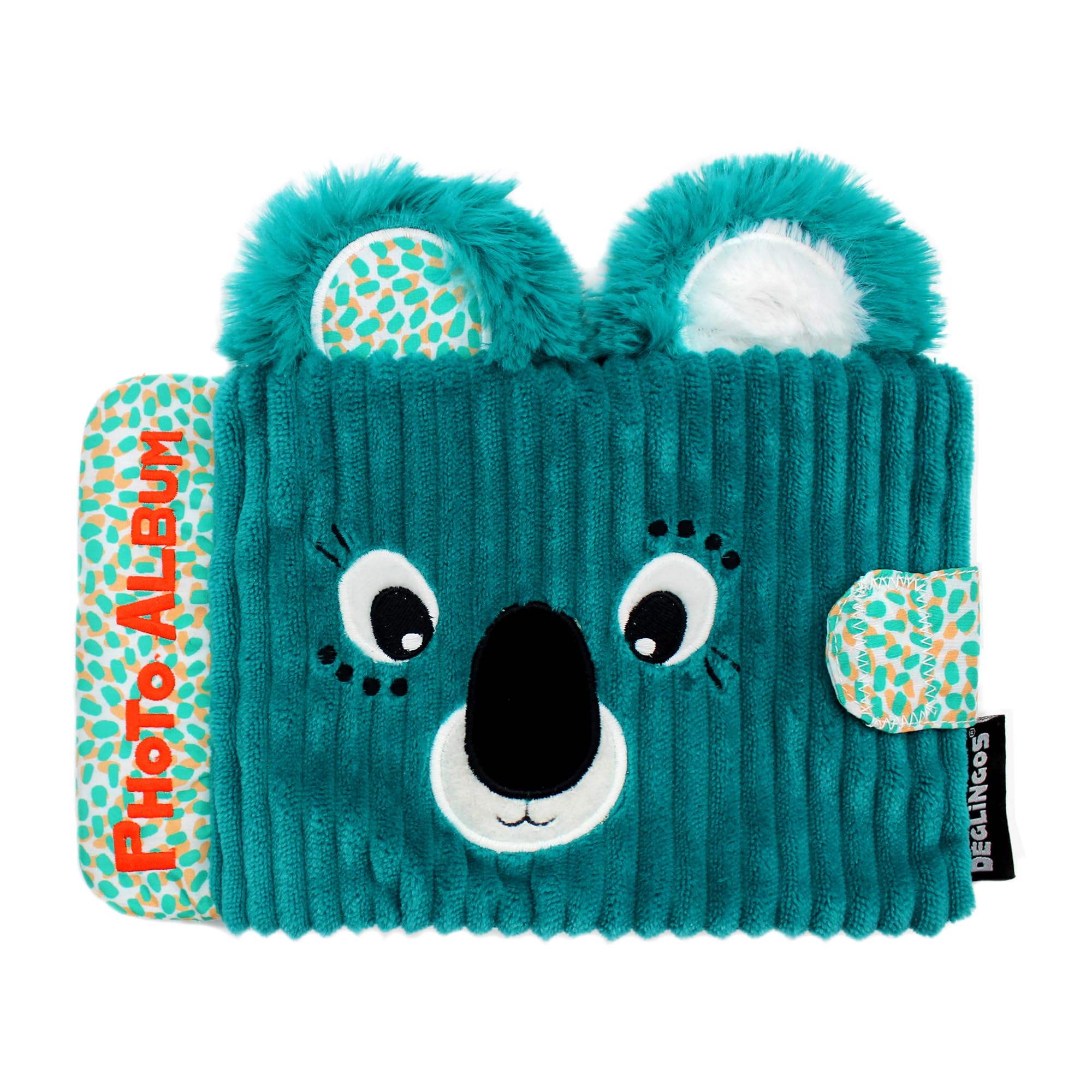 Les Déglingos - Baby Photo Album Berlingos the Koala - 10 Pockets 10x15cm - Ideal for Nursery - Recycled Padding - Blue