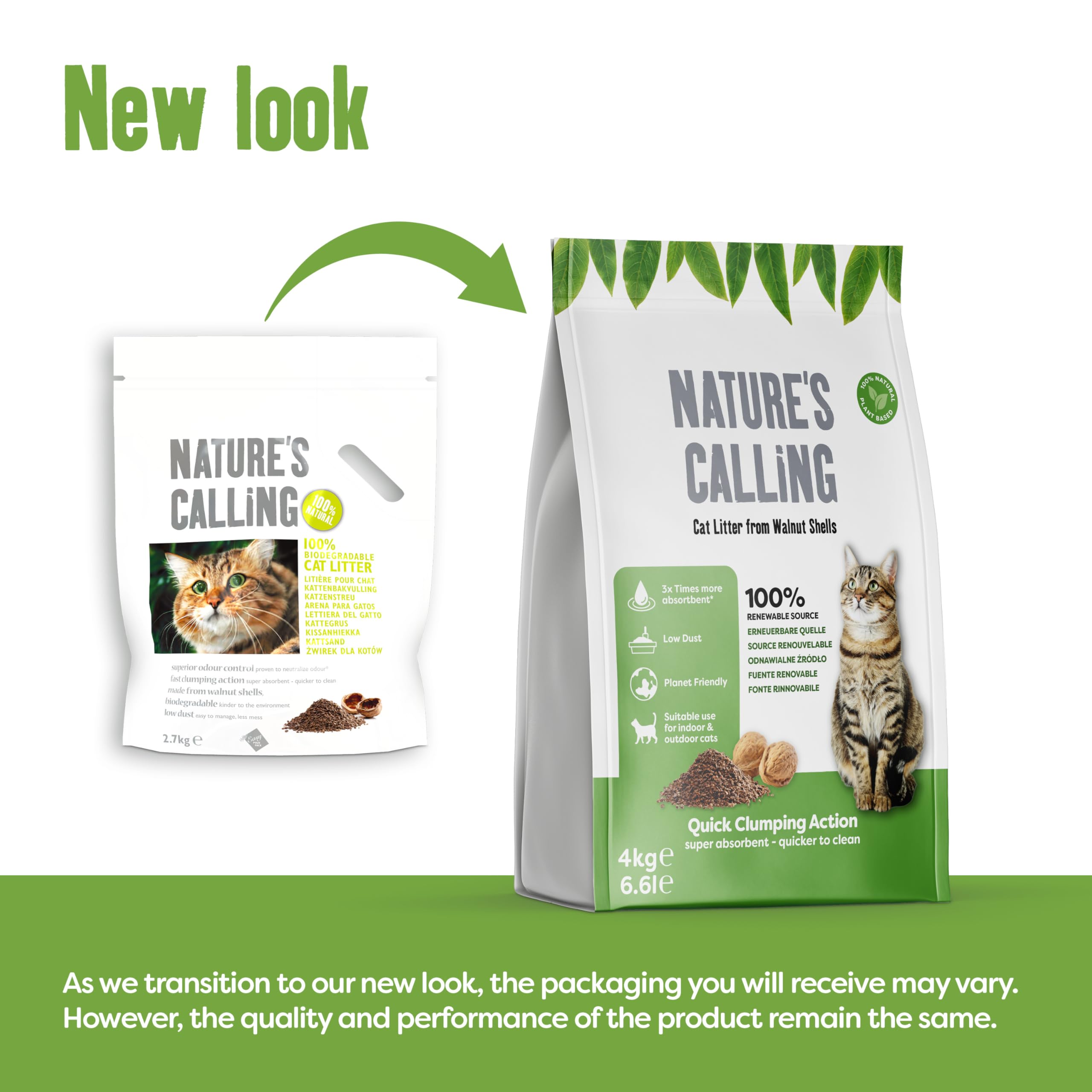Nature's Calling 4Kg Walnut Shell Cat and Kitten Litter, Ultra Absorbent Clumping Litter - Image 2