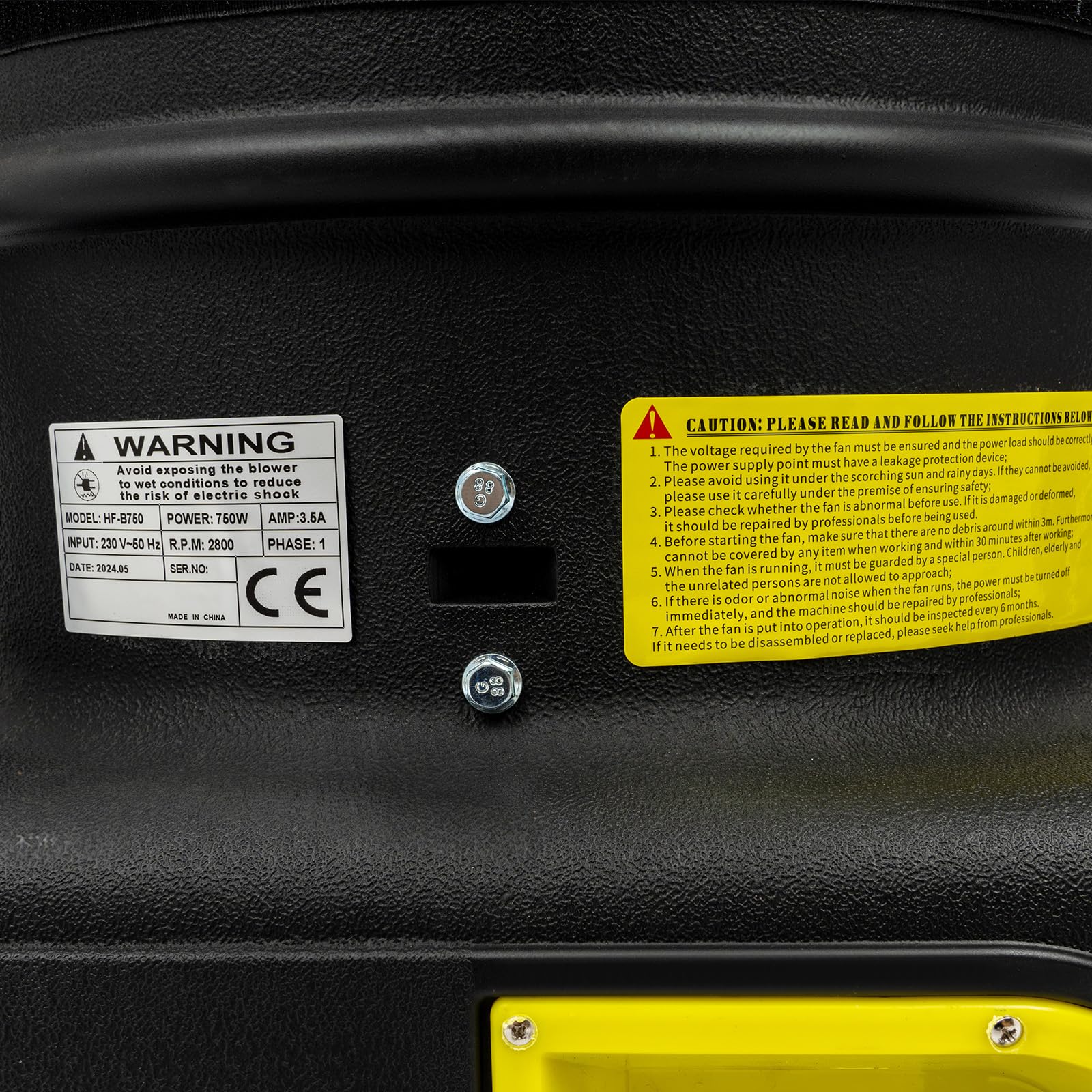 Luftgebläse 750W Radialgebläse 2800rpm Turbolüfter Druckventilator mit 4 Rädern (Schwarz)